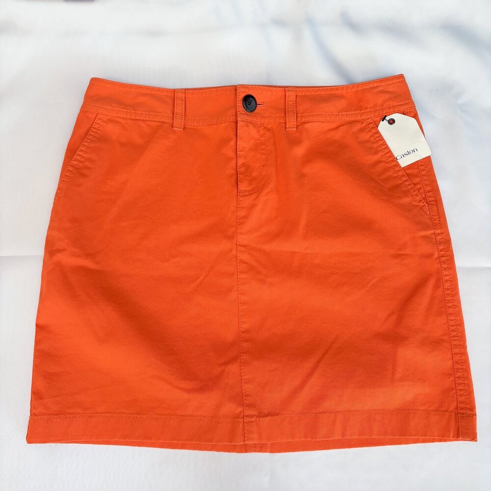 Caslon Cargo Style Mini Skirt Lightweight Orange Size 4